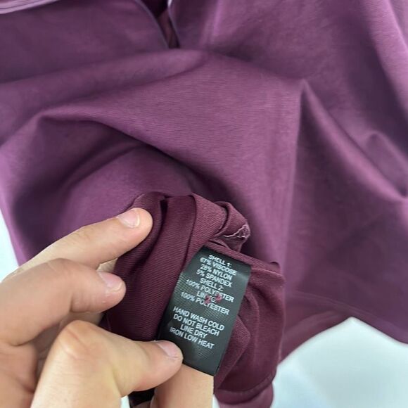 Lulus Women's Felicity Burgundy Backless Lace Mini Skater Dress Small NWT - Picture 9 of 9